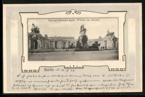 AK Berlin, National-Denkmal Kaiser Wilhelm des Grossen