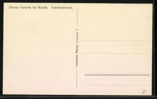 AK Rastatt, Familienzimmer im Schloss Favorite