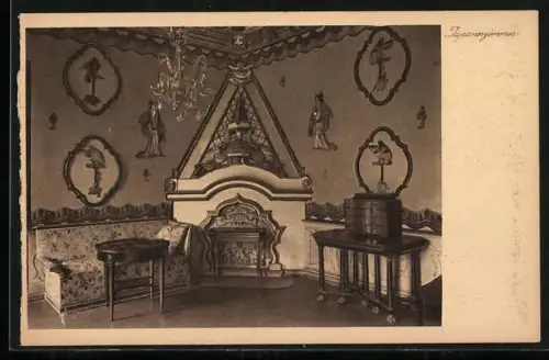 AK Baden-Baden, Japanerzimmer im Schloss Favorite