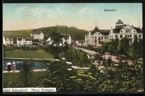 AK Bad Salzschlirf, Badehotel, Neue Anlagen