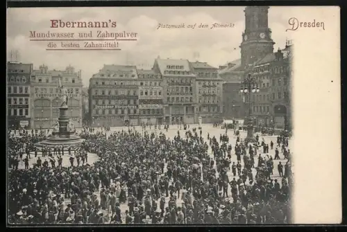 AK Dresden, Platzmusik auf dem Altmarkt