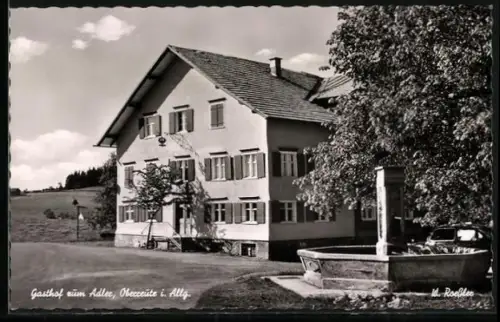 AK Oberreute i. Allg., Gasthof zum Adler, Bes. Herbert Albrecht