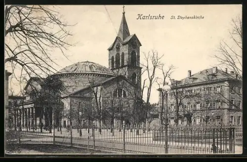 AK Karlsruhe, St. Stephanskirche