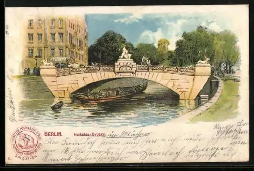 Lithographie Berlin-Tiergarten, Herkules-Brücke