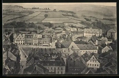 AK Annaberg i. Erzgeb., Blick auf die Stadt vom Turm der St. Annenkirche