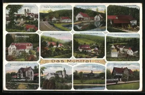 AK Mühltal, Klosterkirche, Schloss Eisenberg, Waldschlösschen