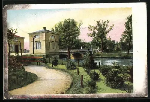 AK Dessau, Partie an der Muldebrücke