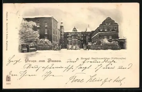 AK Dessau, Herzogl. Residenzschloss