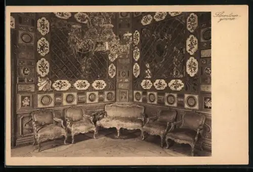 AK Baden-Baden, Florentinerzimmer im Schloss Favorite