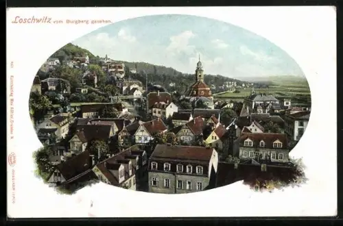 AK Dresden-Loschwitz, Vom Burgberg gesehen