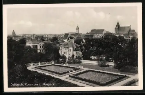 AK Delitzsch, Rosarium im Kurpark