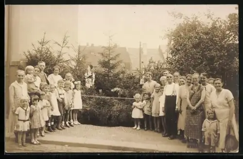 Foto-AK Rosswein i. Sa., Schulfest ca. 1930