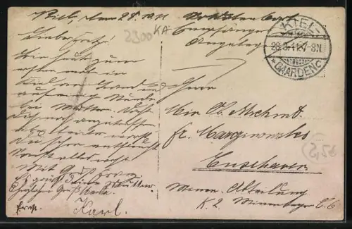 AK Kiel, Badegäste vor dem Leuchtturm