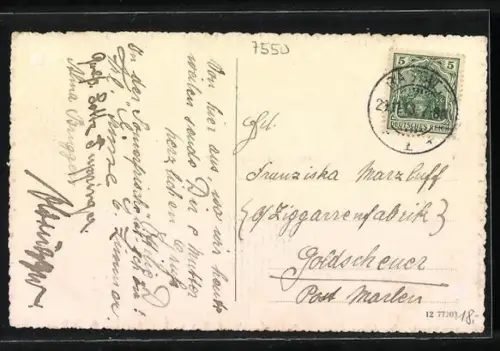 AK Rastatt, Bernhardusbrunnen, Stadtkirche