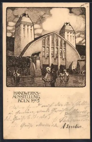 Künstler-AK Köln, Handwerks-Ausstellung 1905, Ausstellungsgebäude