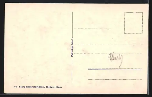 AK Glarus, Ortsansicht gegen die Freiberge
