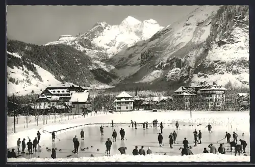 AK Kandersteg, Eisbahn mit Blümlisalp