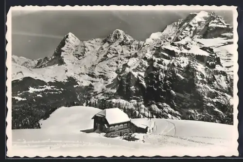 AK Lauterbrunnen, Allmendhubel mit Eiger, Mönch und Jungfrau