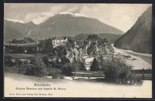 AK Rhäzüns, Blick auf das Schloss und Kapelle St. Georg
