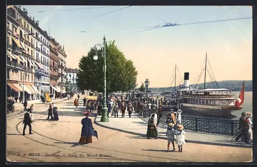 AK Geneve, quai du Mont-Blanc