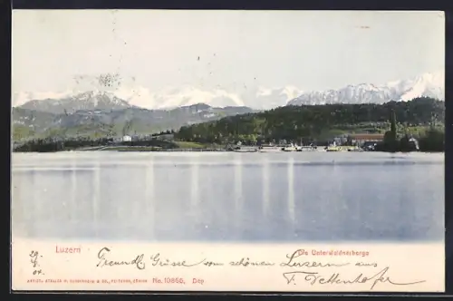 AK Luzern, Blick auf die Unterwaldnerberge