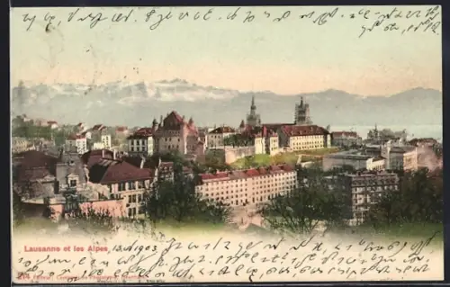 AK Lausanne, Lausanne et les Alpes