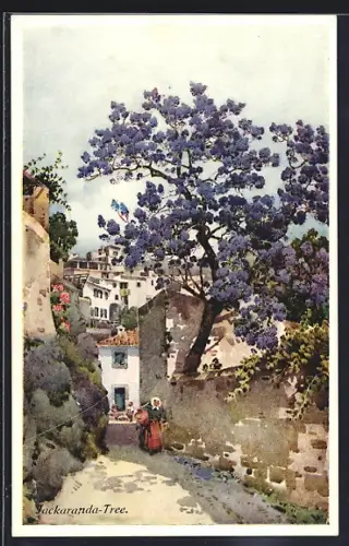 Künstler-AK Madeira, Jackaranda Tree