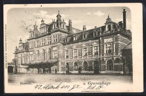 AK s'Gravenhage, Station
