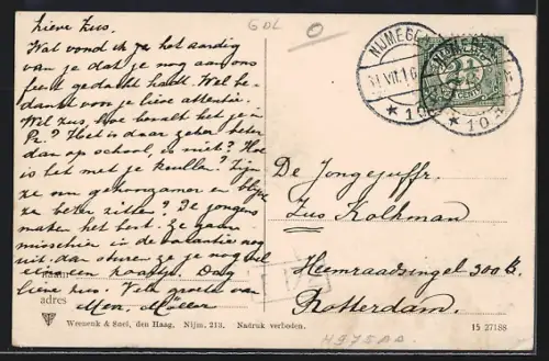 AK Nijmegen, Station, Strassenbahn vor dem Bahnhof