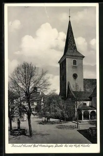AK Bad Krozingen, Partie bei der kath. Kirche