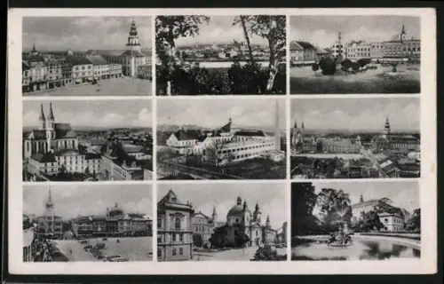 AK Kremsier, Kirche, Denkmal, Strassenpartien und Parkanlagen