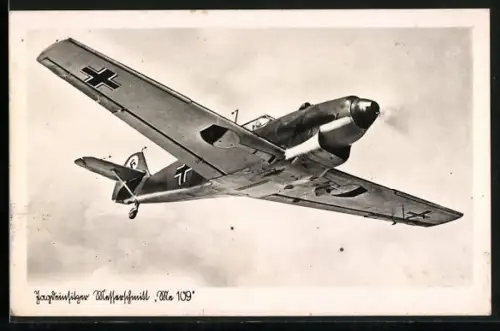 AK Jagdeinsitzer Messerschmitt Me /Bf 109 in der Luft, 