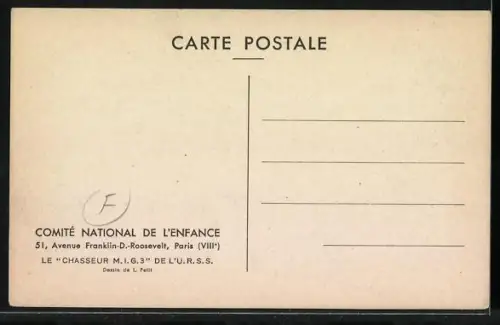 Künstler-AK Russisches Jagdflugzeug MIG 3