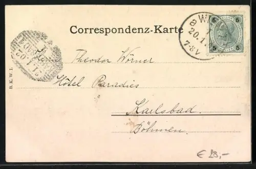 AK Wien, Praterstern, Denkmal mit Strassenbahnen
