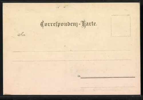 AK Wien, Wiener Kindl reitet auf einem Storch, Stefansdom