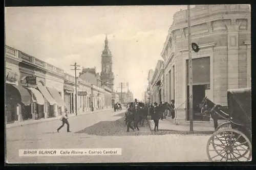 AK Bahia Blanca, Calle Alsina, Correo Central