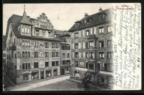 AK Luzern, Partie am Hirschenplatz