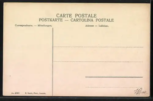 AK Luzern, Bahnhof u. d. Alpen