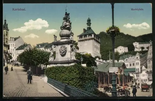 AK Karlsbad, Marktplatz