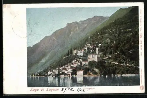 AK Albogasio, Totalansicht vom Lago di Lugano