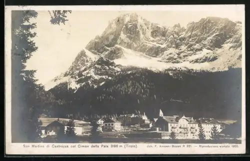 AK San Martino di Castrozza, Veduta col Cimon della Pala