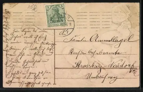 Präge-AK Kinder bewerfen einen Schneemann mit Schneebällen, Prosit Neujar