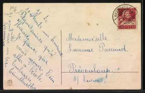 AK Osterküken im Ruderboot, Joyeuses Paques