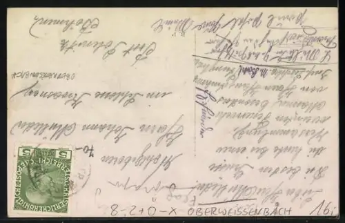 AK Vorderweissenbach, Fahnen der freiwilligen Feuerwehr Oberweissenbach