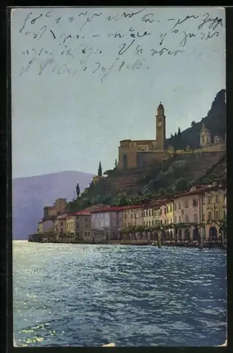 AK Morcote, Uferpartie am Lago di Lugano