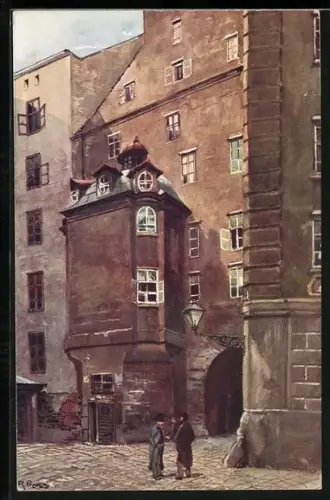 Künstler-AK R. Preuss: Wien, Judengasse, Dreifaltigkeitskapelle im Dreifaltigkeitshofe