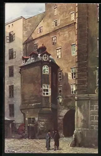 Künstler-AK R. Preuss: Wien, Judengasse, Dreifaltigkeitskapelle im Dreifaltigkeitshofe