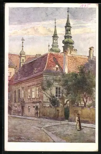 Künstler-AK E.F. Hofecker: Wien, Heiligenkreuzerhof