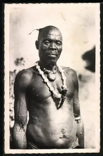 AK Gouni-Gaya, Type Mouseille, Afrikaner mit Halsschmuck