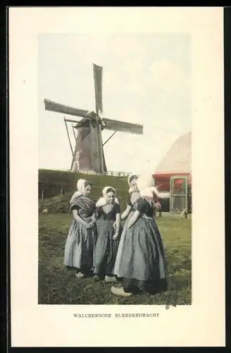 AK Mädchen in Walcherscher Kleidertracht